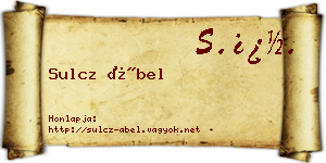 Sulcz Ábel névjegykártya