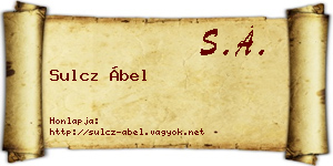 Sulcz Ábel névjegykártya